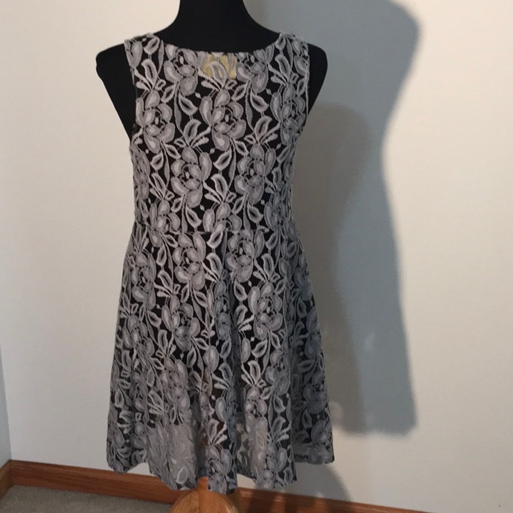 Free People Lace Dress Black Mesh Size S - Picture 6 of 8